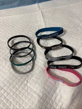 Riverdale Assorted Character Silicone Wristbands - Teal, Black, Gray, Pink, Blue
